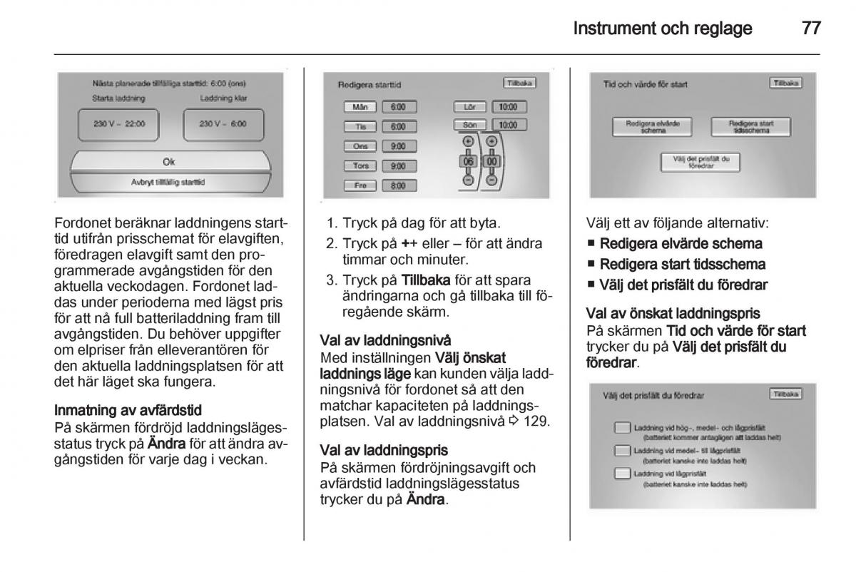 Opel Ampera instruktionsbok / page 79