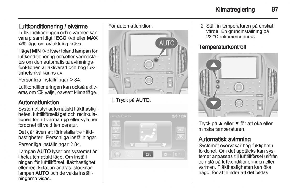 Opel Ampera instruktionsbok / page 99