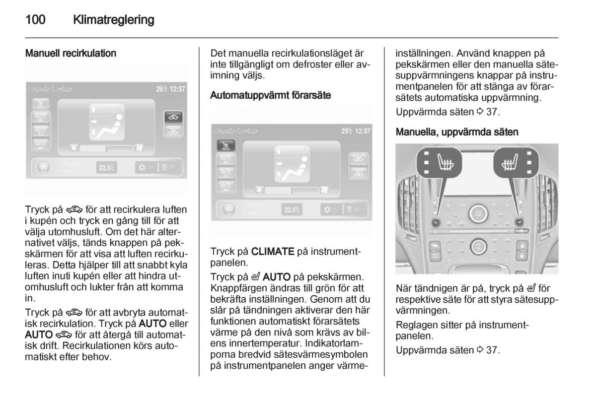 Opel Ampera instruktionsbok / page 102