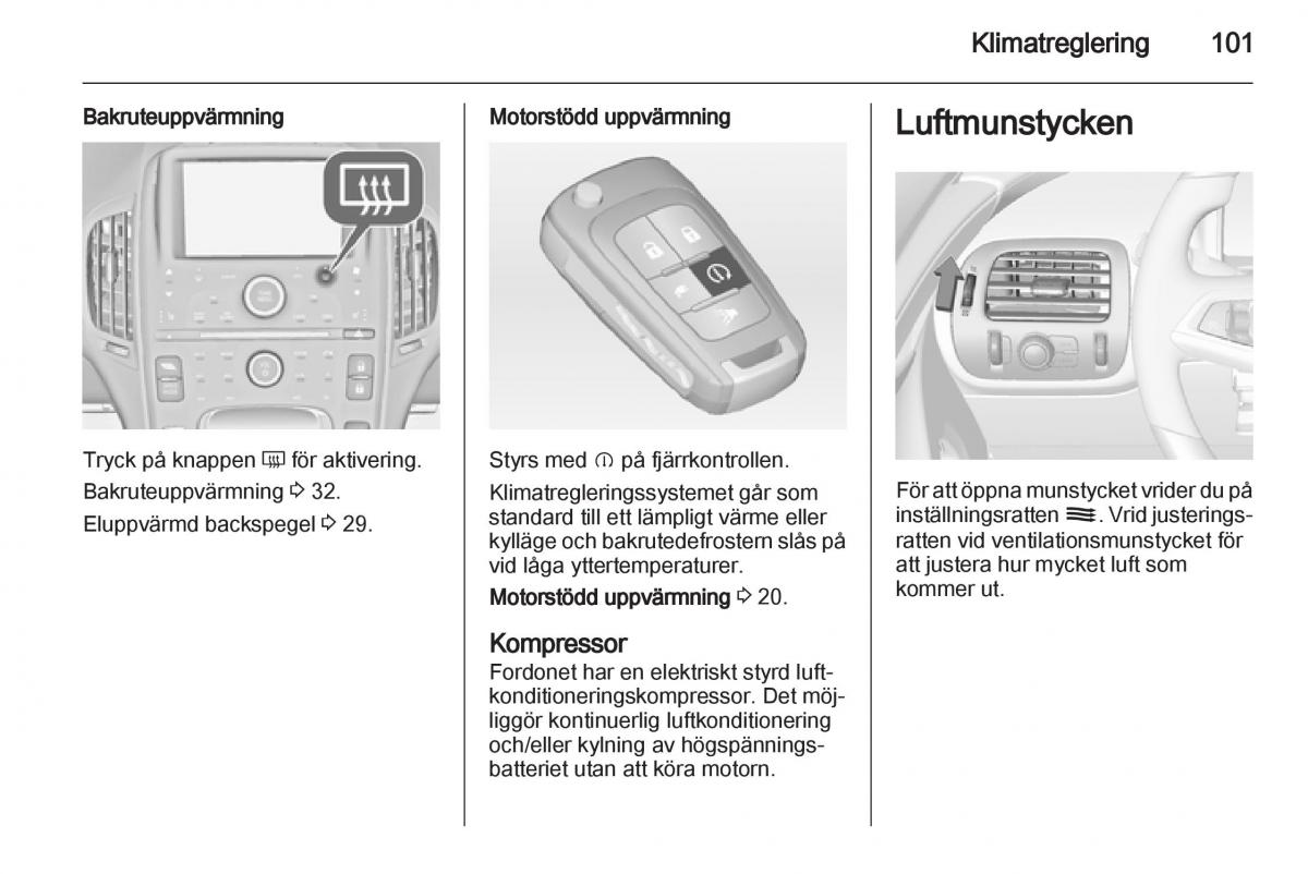 Opel Ampera instruktionsbok / page 103