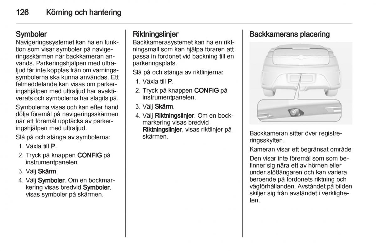 Opel Ampera instruktionsbok / page 128