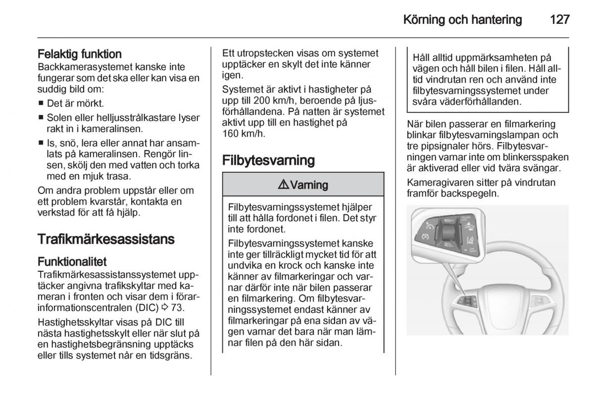 Opel Ampera instruktionsbok / page 129