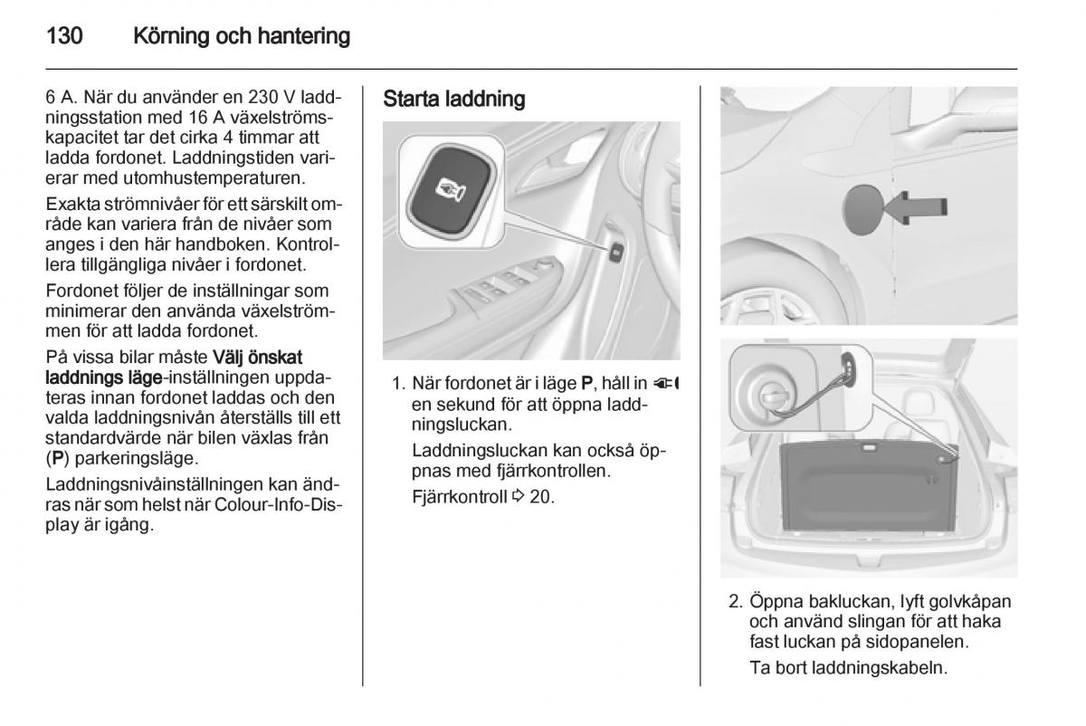 Opel Ampera instruktionsbok / page 132