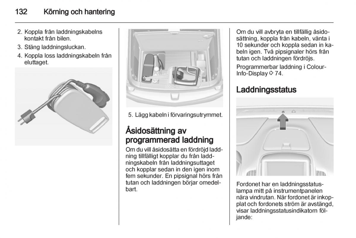 Opel Ampera instruktionsbok / page 134