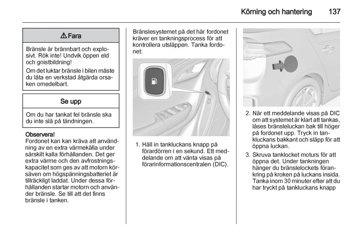 Opel Ampera instruktionsbok / page 139