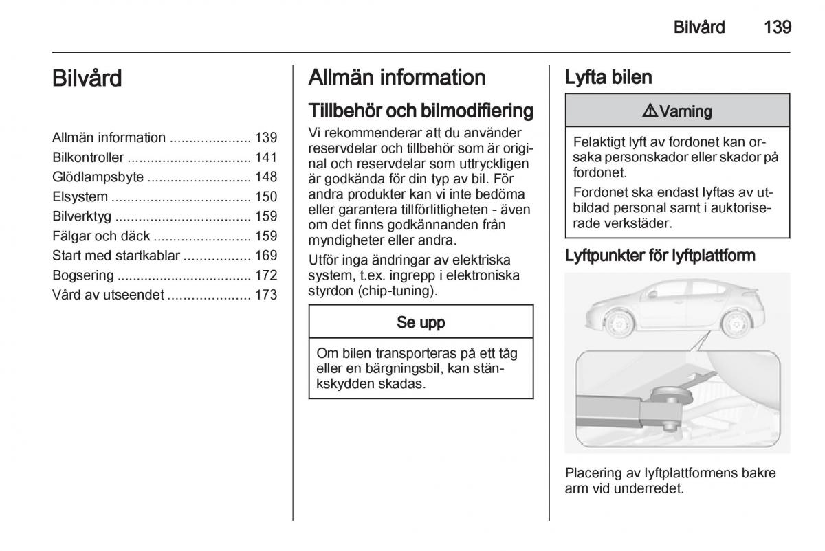 Opel Ampera instruktionsbok / page 141