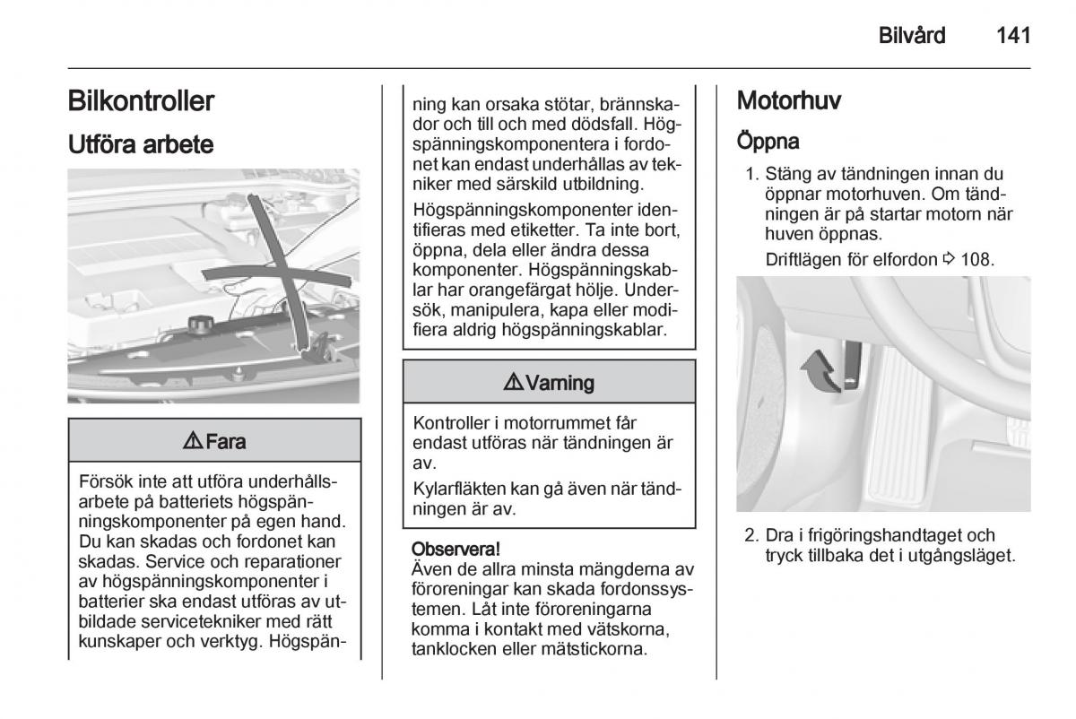 Opel Ampera instruktionsbok / page 143