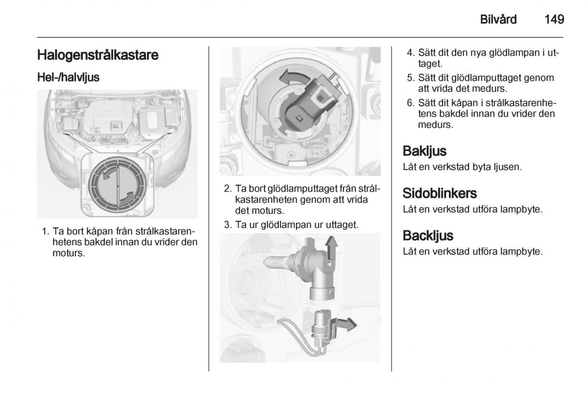 Opel Ampera instruktionsbok / page 151