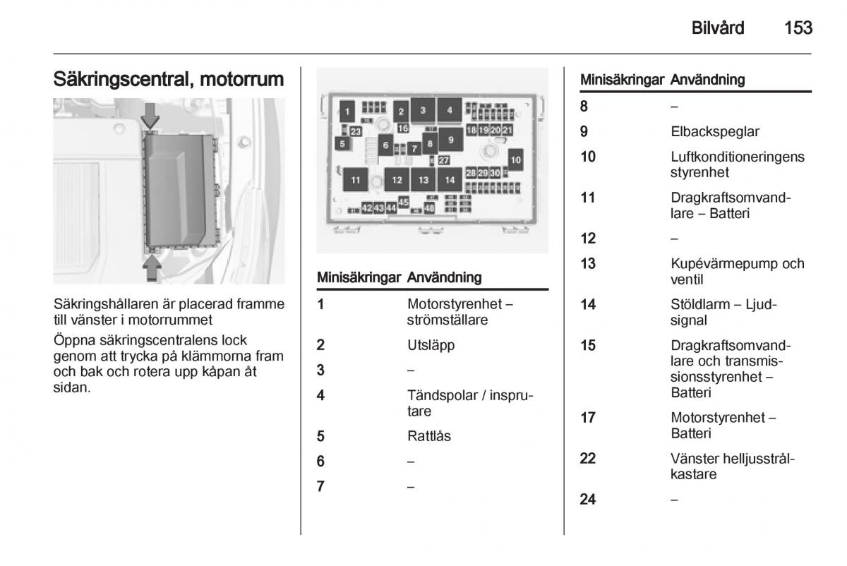 Opel Ampera instruktionsbok / page 155