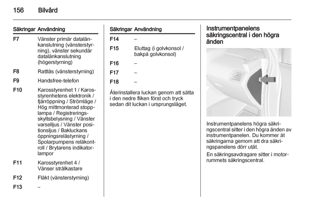 Opel Ampera instruktionsbok / page 158