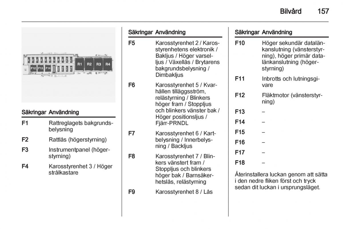 Opel Ampera instruktionsbok / page 159