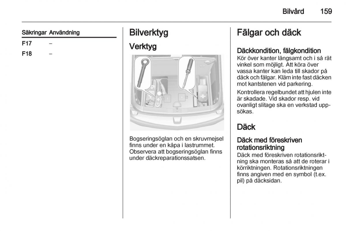 Opel Ampera instruktionsbok / page 161