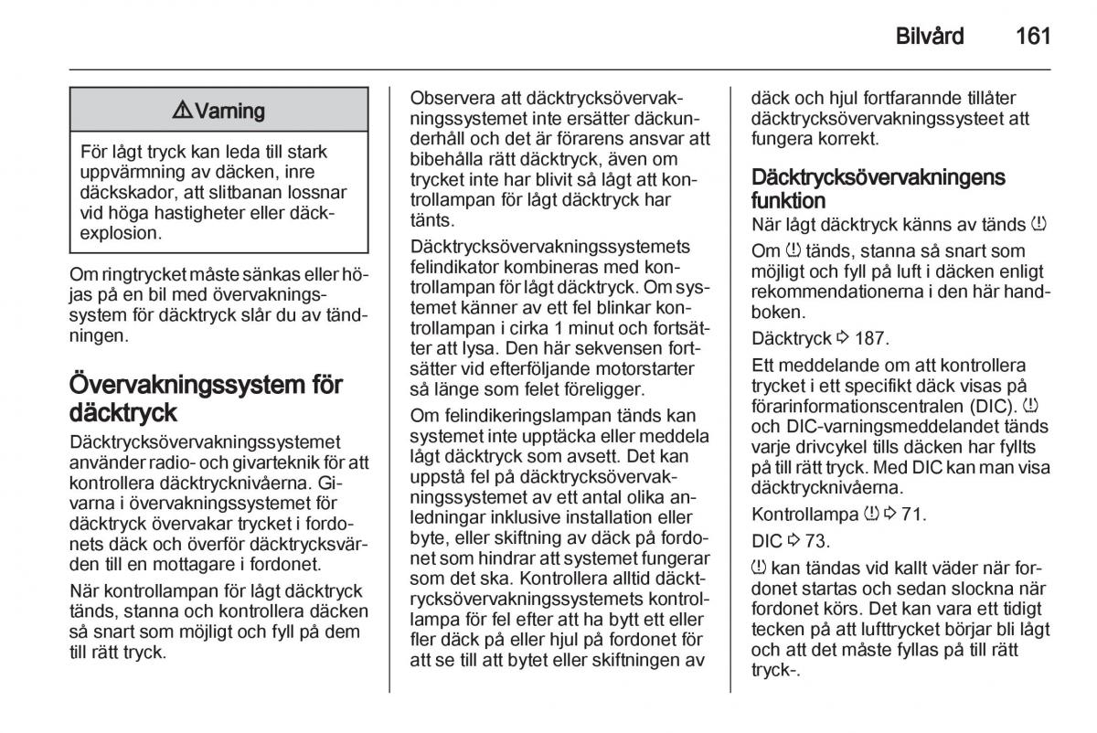 Opel Ampera instruktionsbok / page 163