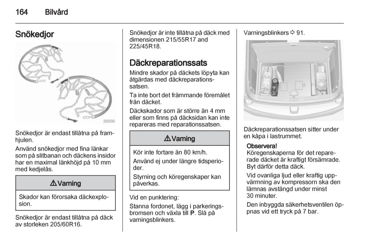 Opel Ampera instruktionsbok / page 166