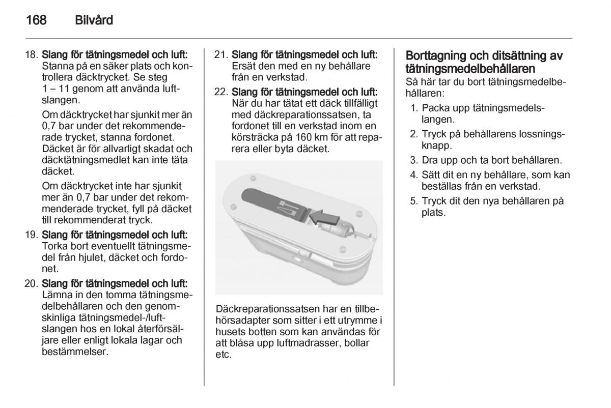 Opel Ampera instruktionsbok / page 170