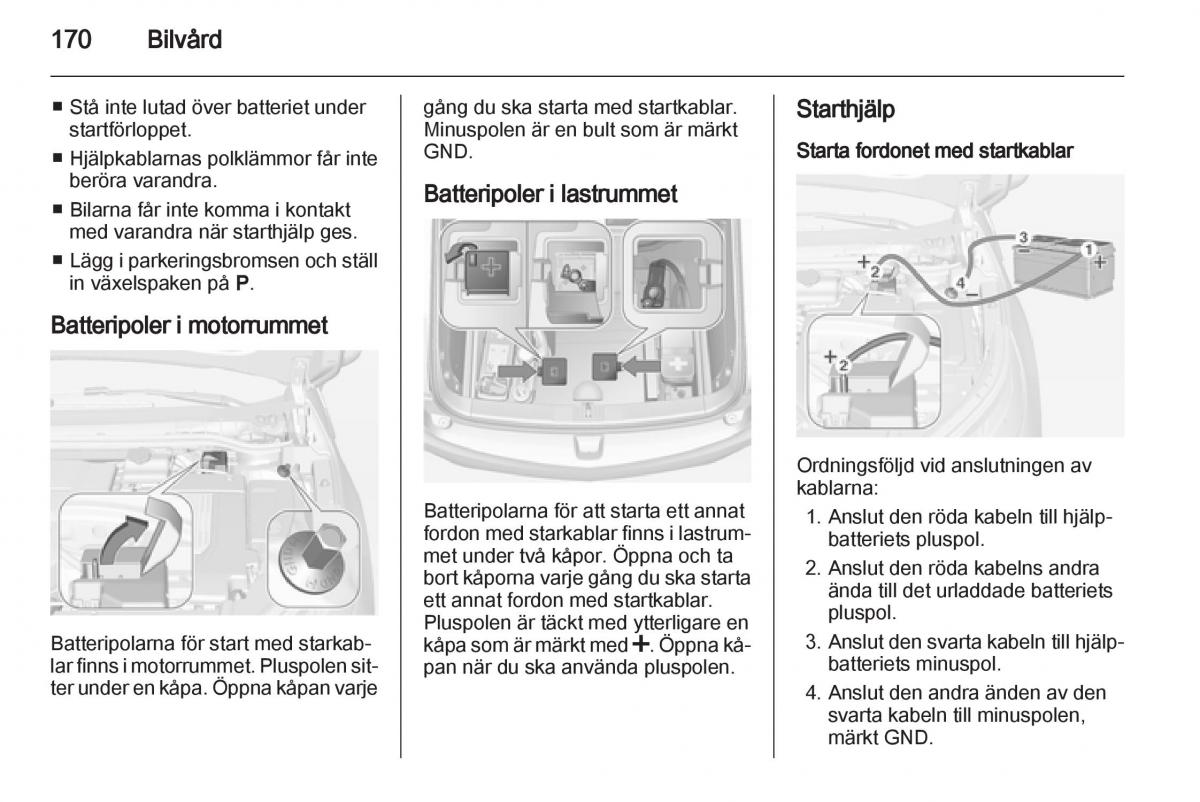 Opel Ampera instruktionsbok / page 172