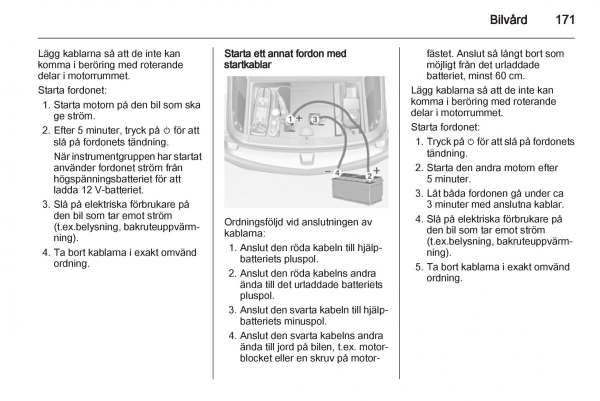 Opel Ampera instruktionsbok / page 173