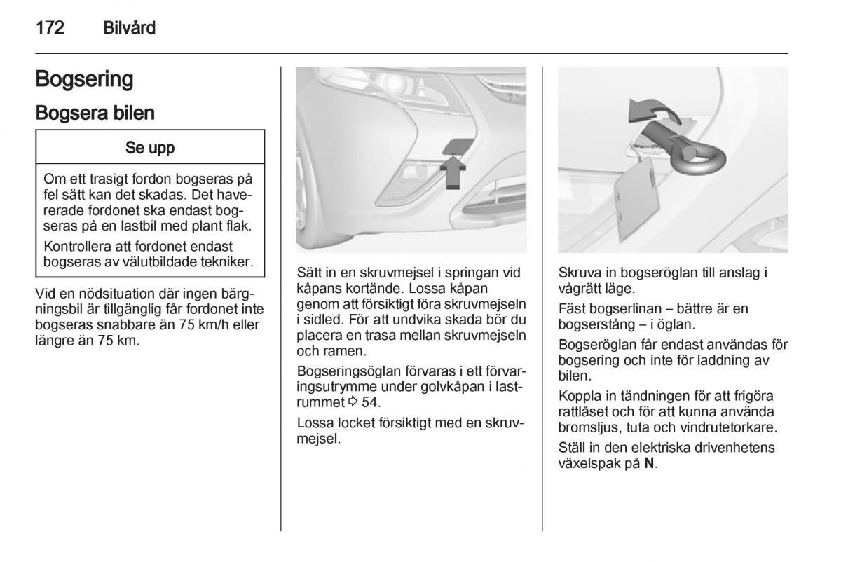 Opel Ampera instruktionsbok / page 174