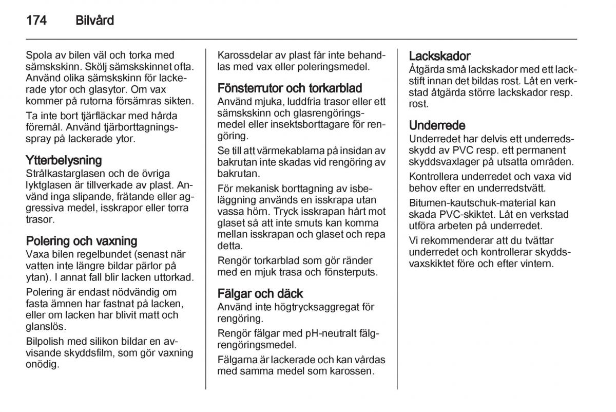 Opel Ampera instruktionsbok / page 176