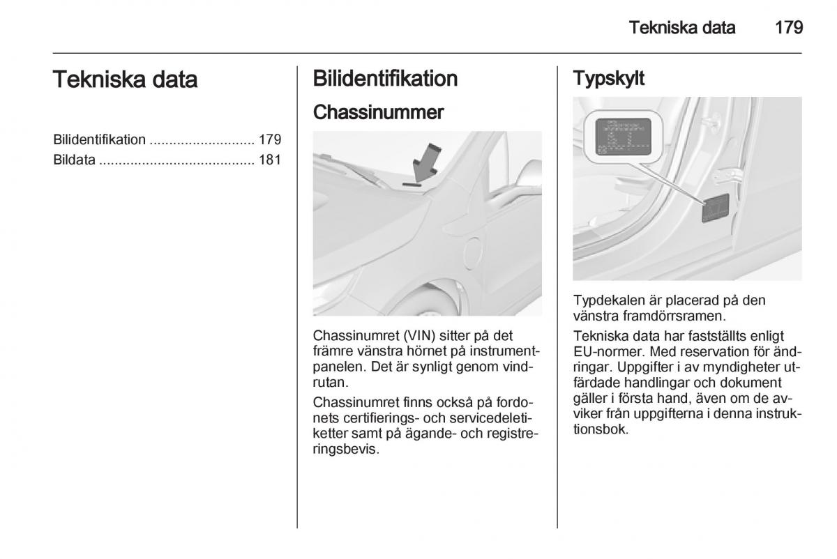 Opel Ampera instruktionsbok / page 181