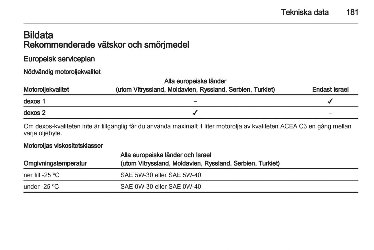 Opel Ampera instruktionsbok / page 183