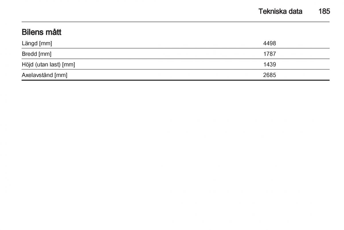 Opel Ampera instruktionsbok / page 187