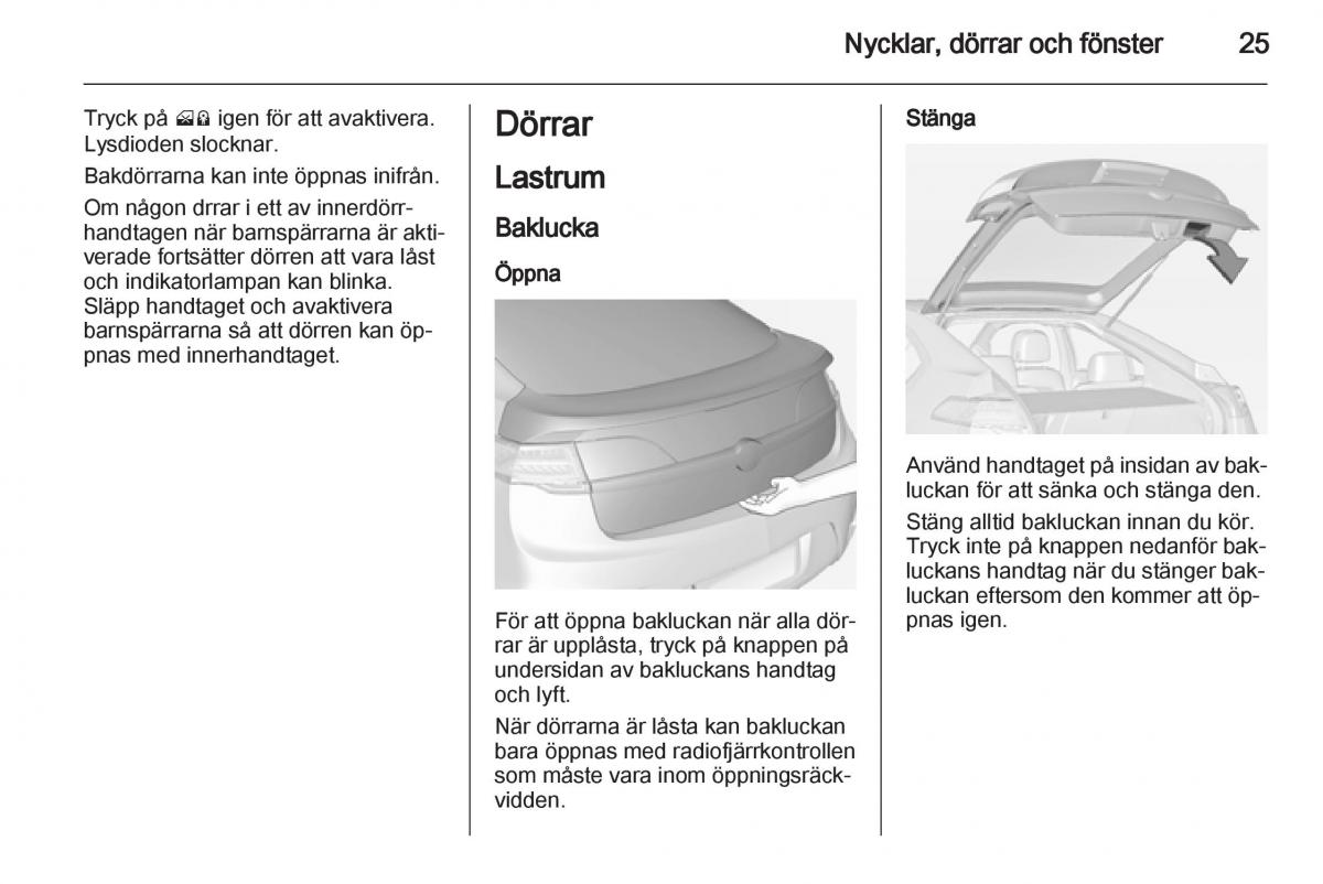 Opel Ampera instruktionsbok / page 27