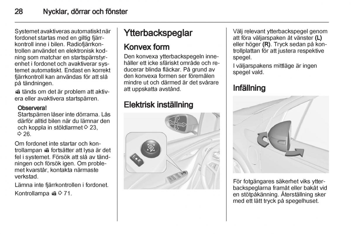 Opel Ampera instruktionsbok / page 30