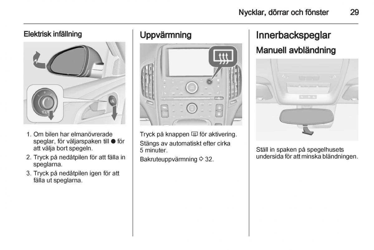 Opel Ampera instruktionsbok / page 31