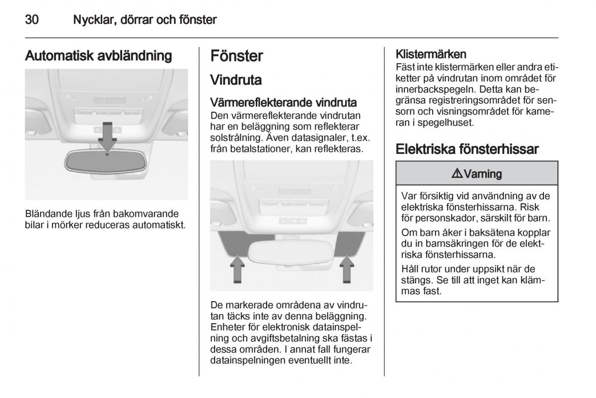 Opel Ampera instruktionsbok / page 32