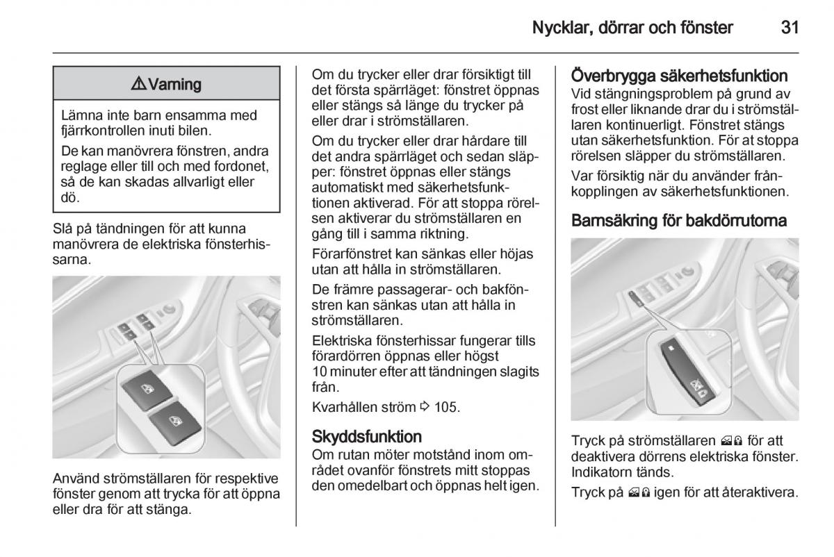 Opel Ampera instruktionsbok / page 33