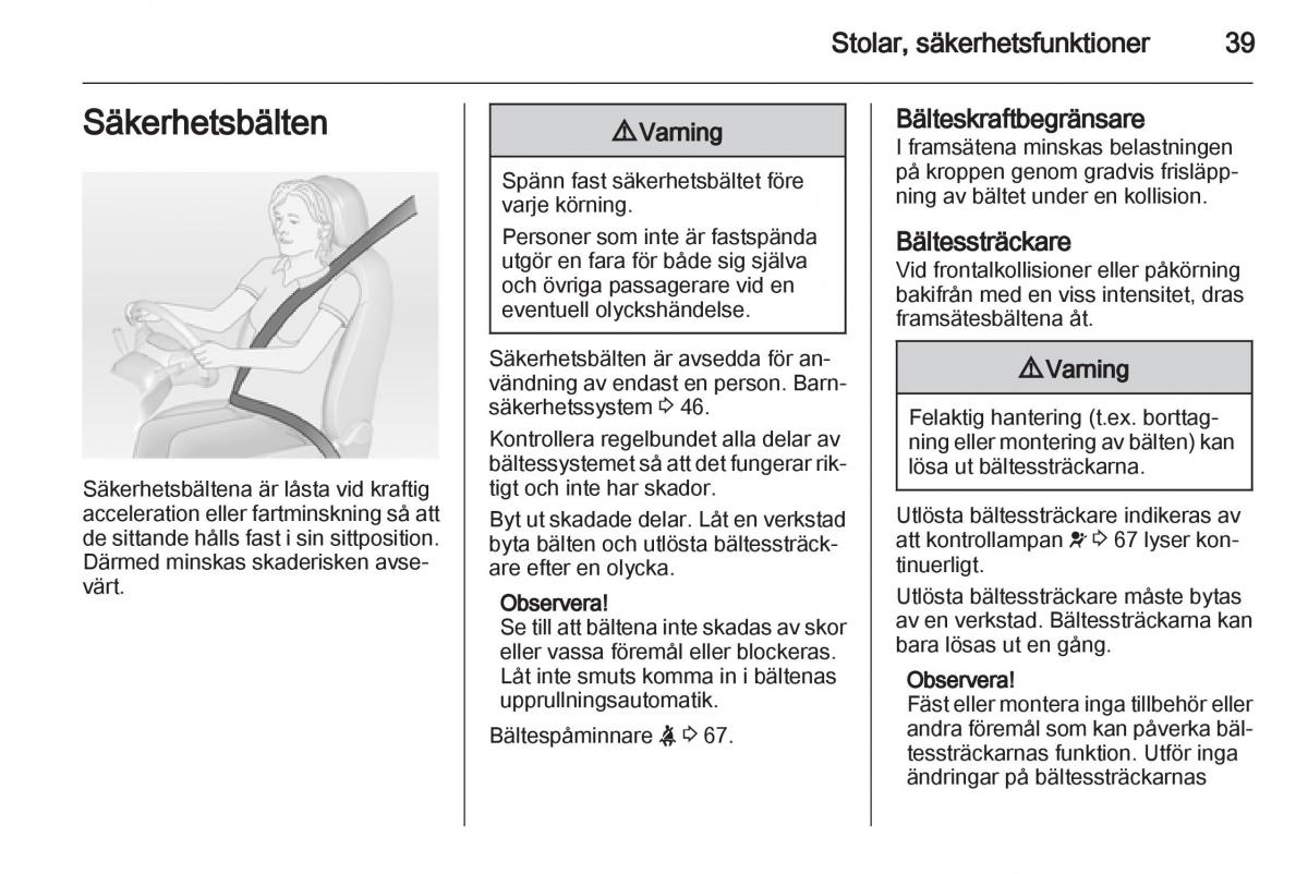 Opel Ampera instruktionsbok / page 41