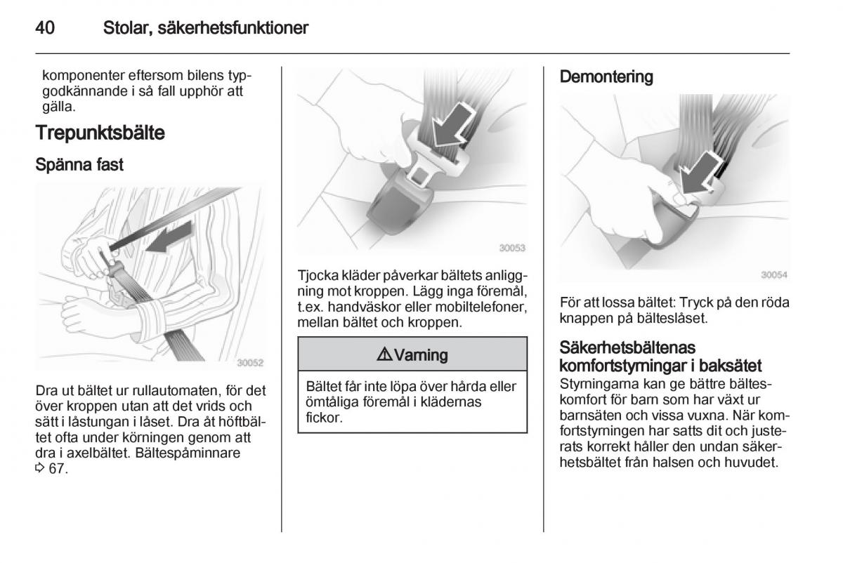 Opel Ampera instruktionsbok / page 42