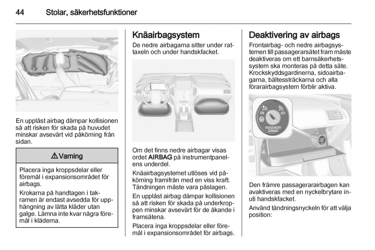 Opel Ampera instruktionsbok / page 46