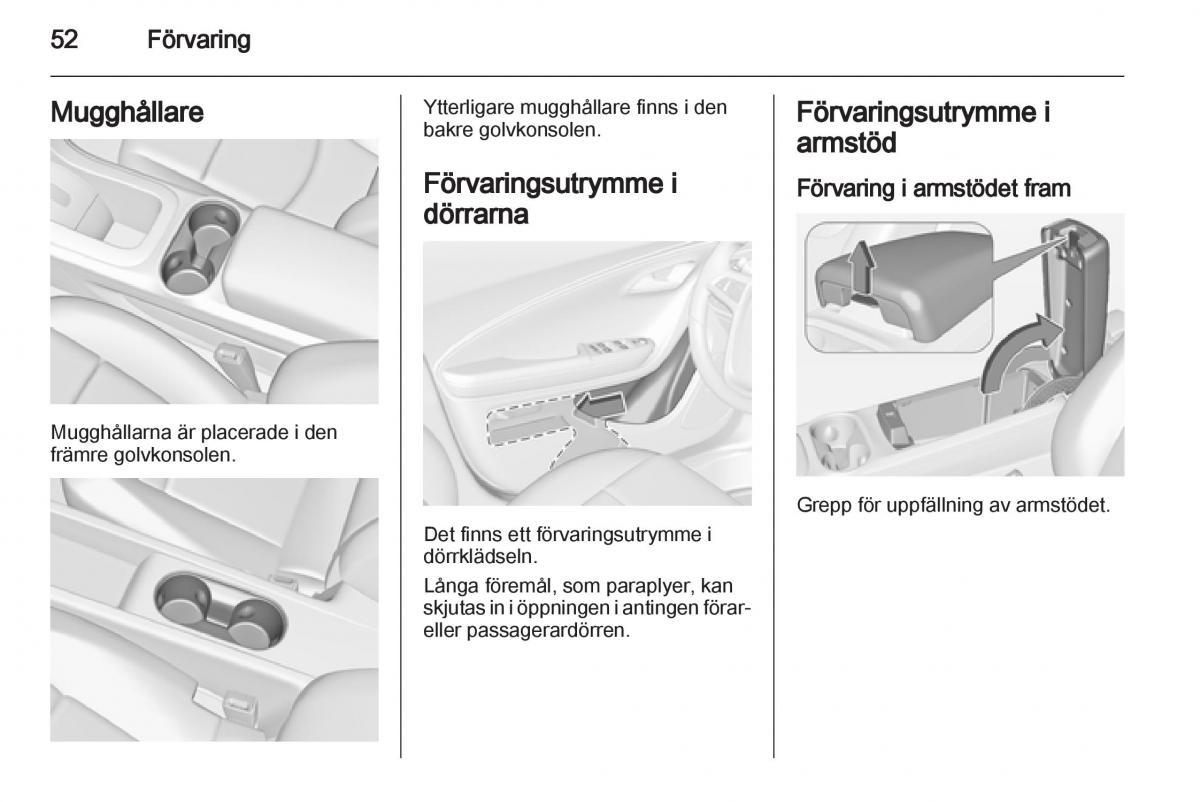 Opel Ampera instruktionsbok / page 54