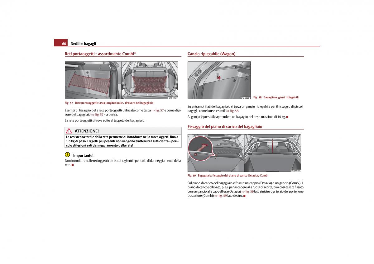 Skoda Octavia II 2 manuale del proprietario / page 61