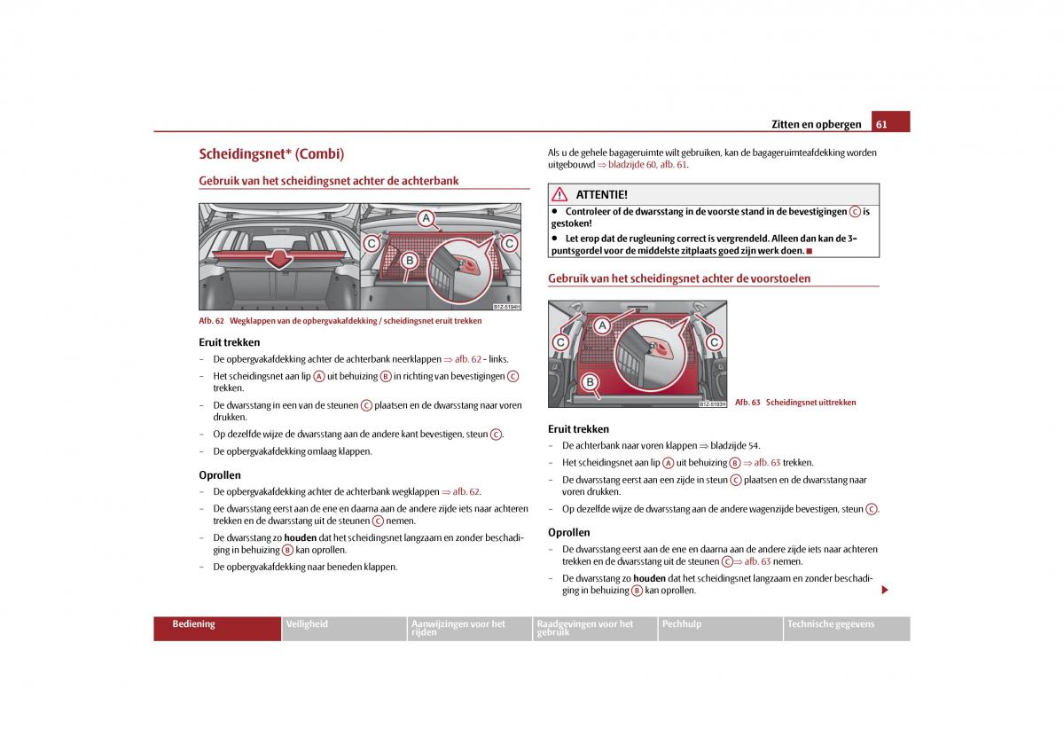 Skoda Octavia II 2 handleiding / page 62