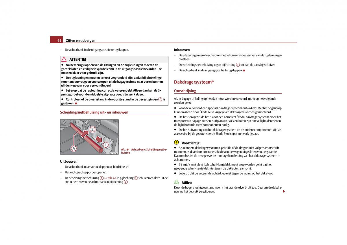 Skoda Octavia II 2 handleiding / page 63