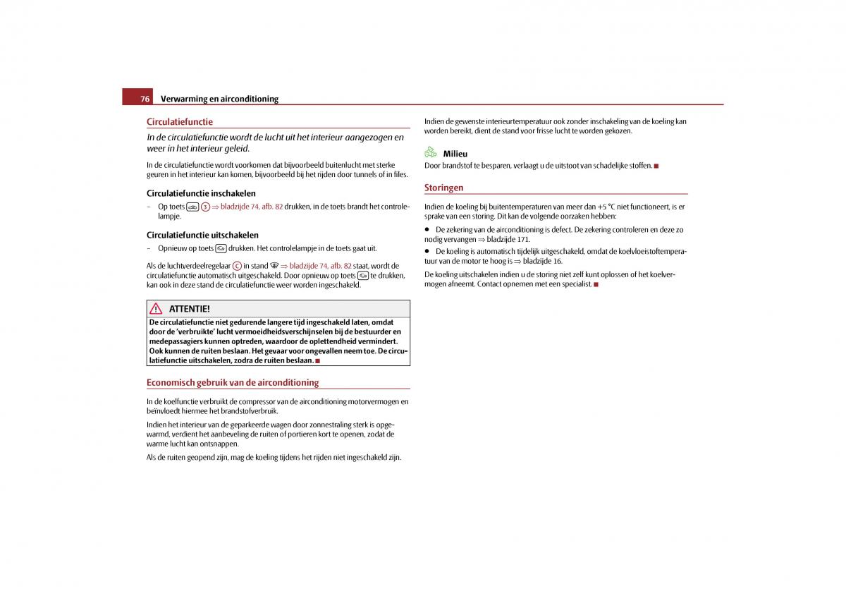 Skoda Octavia II 2 handleiding / page 77