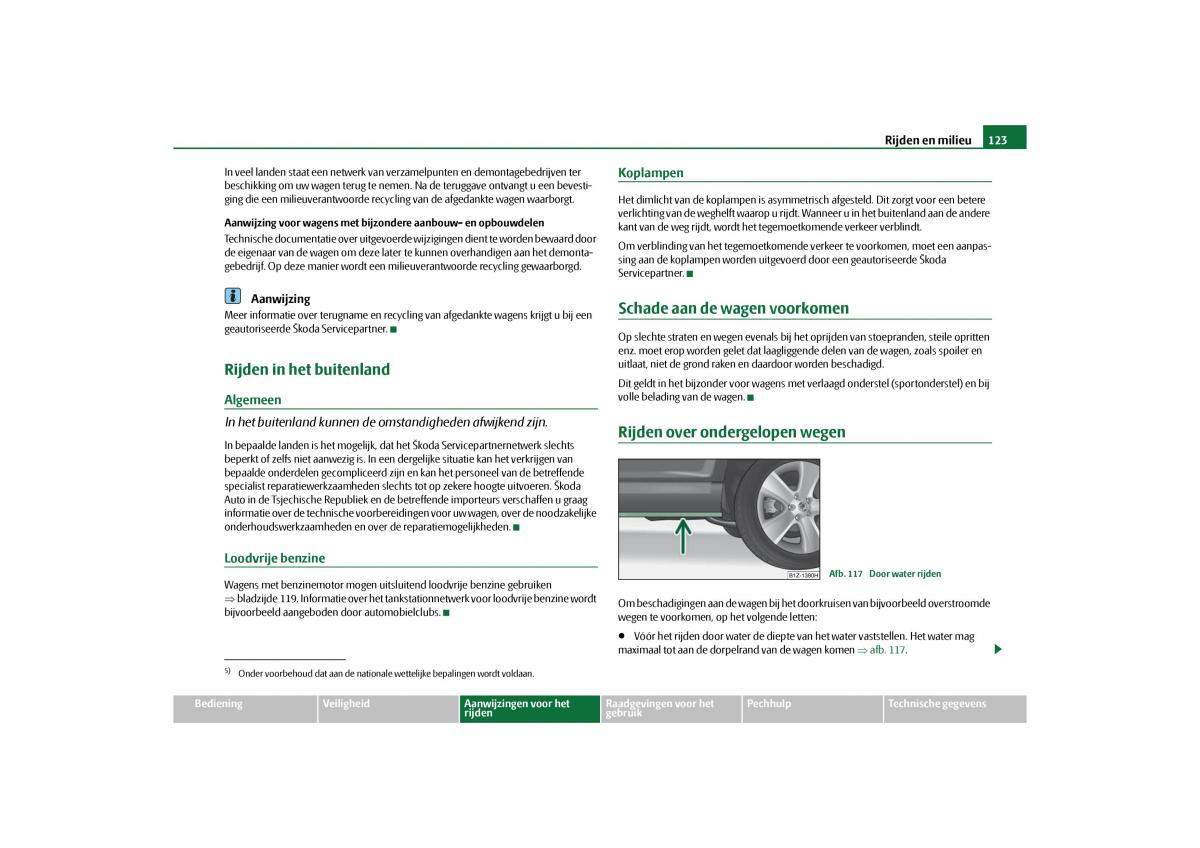 Skoda Octavia II 2 handleiding / page 124