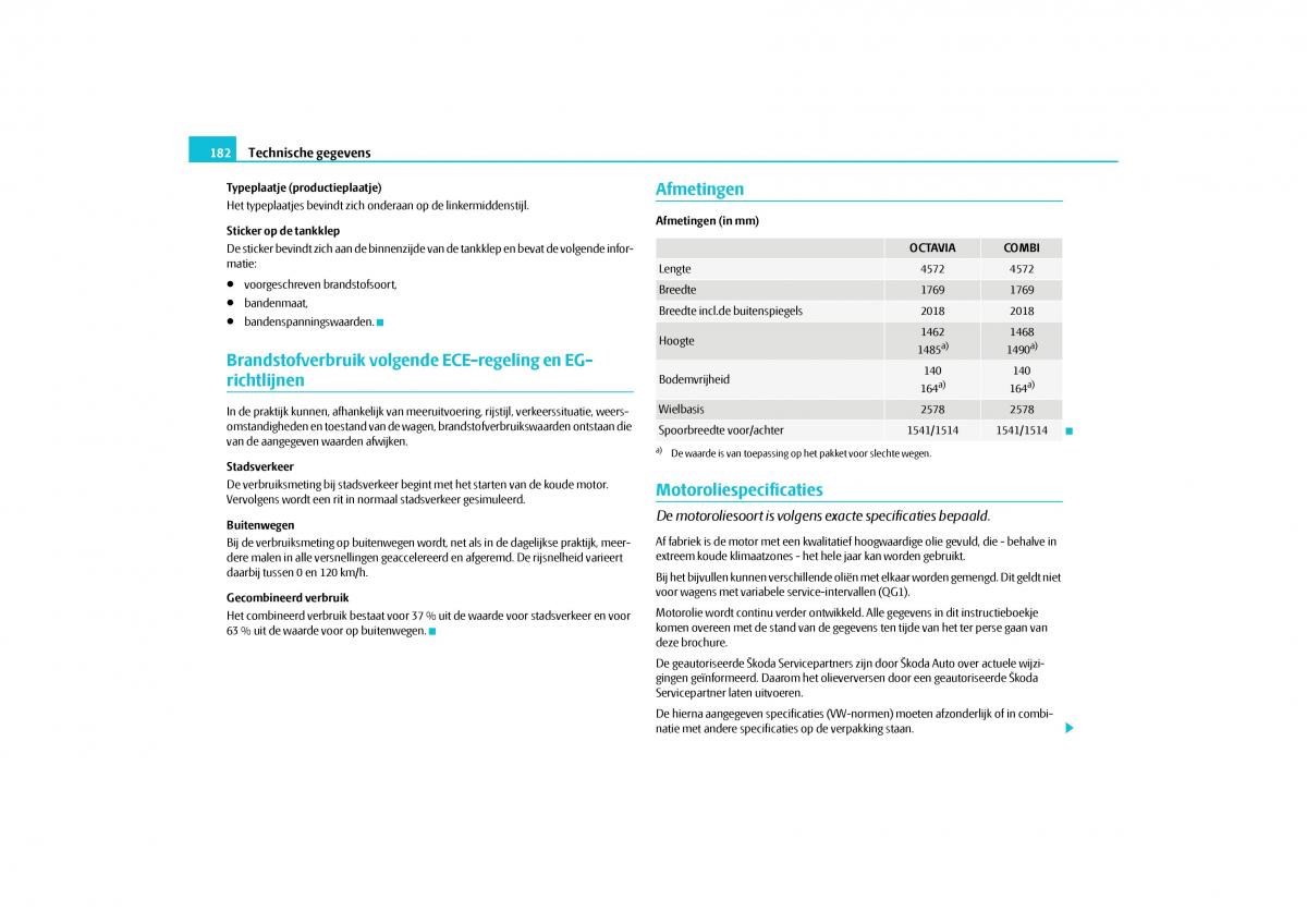 Skoda Octavia II 2 handleiding / page 183