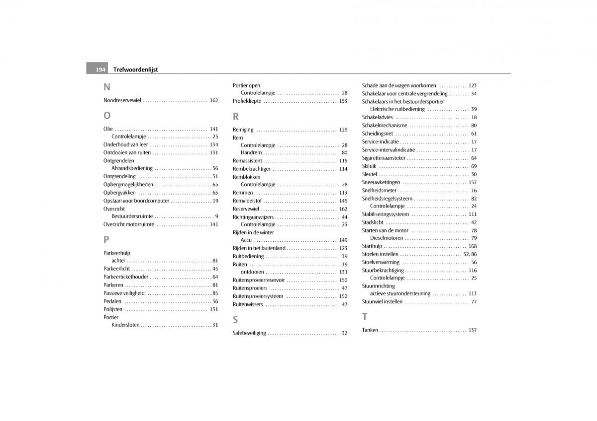 Skoda Octavia II 2 handleiding / page 195