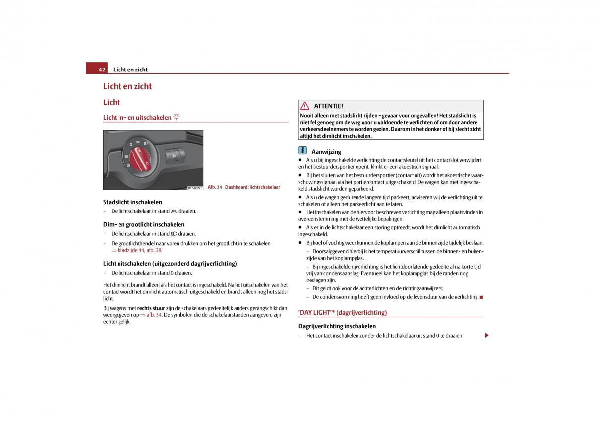 Skoda Octavia II 2 handleiding / page 43