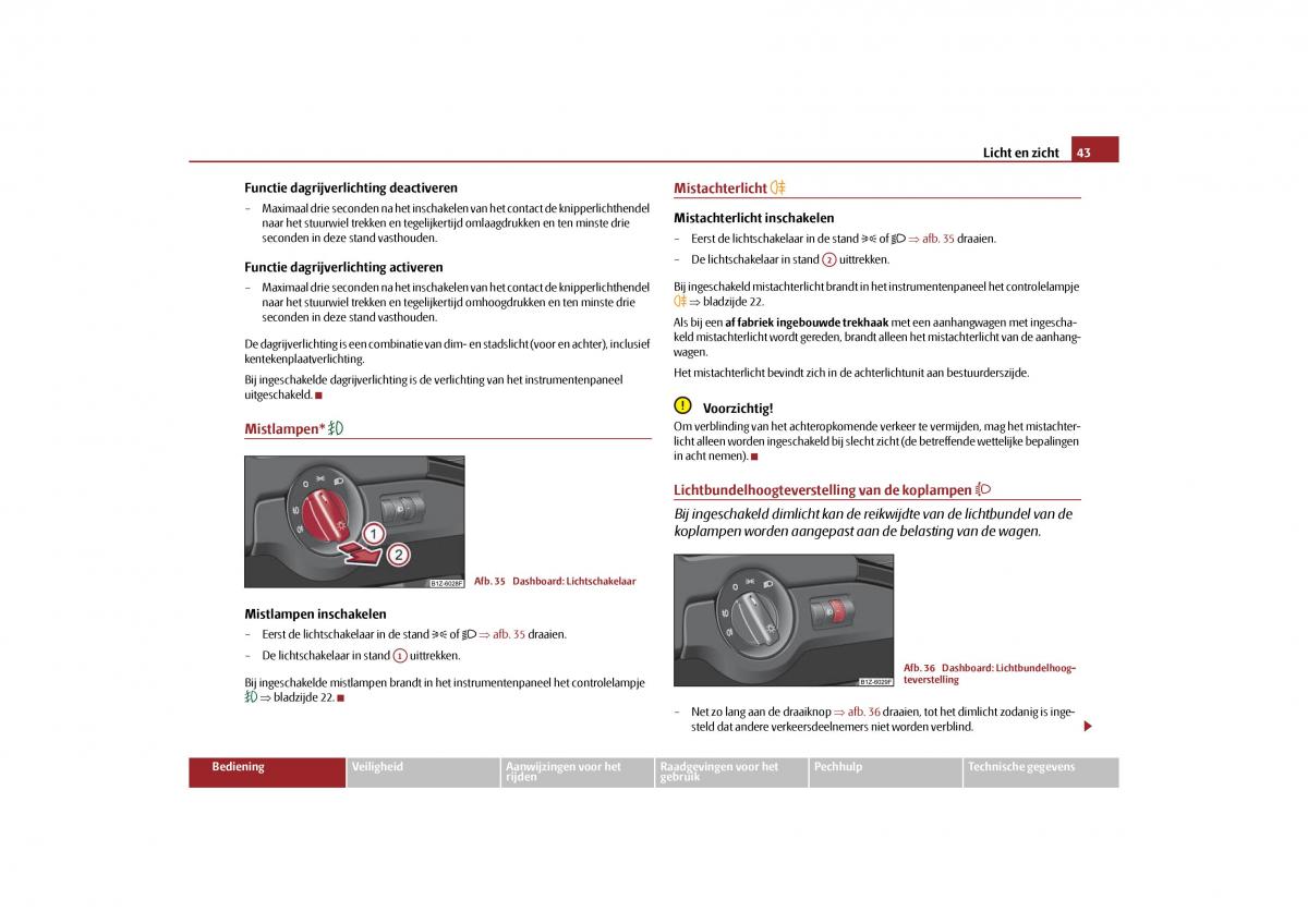 Skoda Octavia II 2 handleiding / page 44