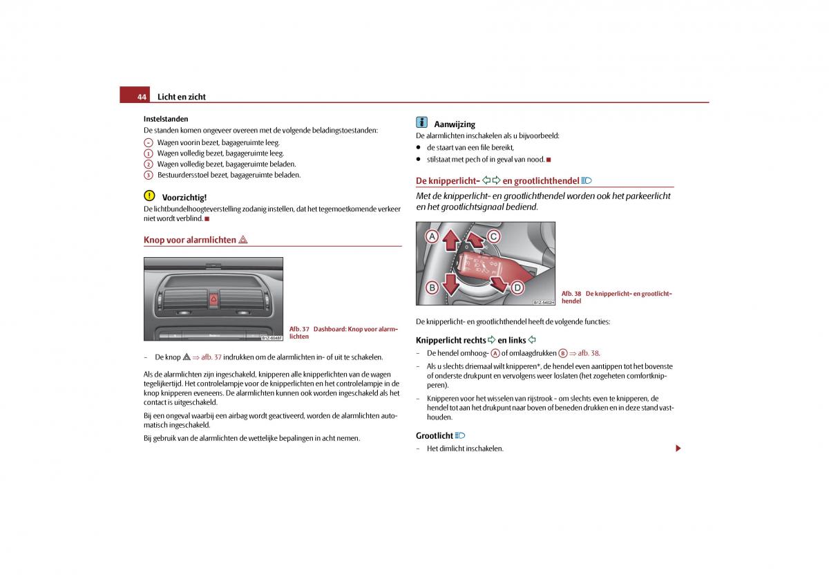 Skoda Octavia II 2 handleiding / page 45