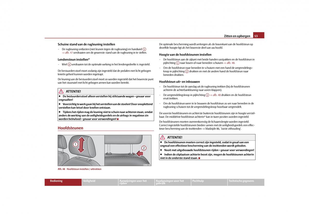 Skoda Octavia II 2 handleiding / page 54