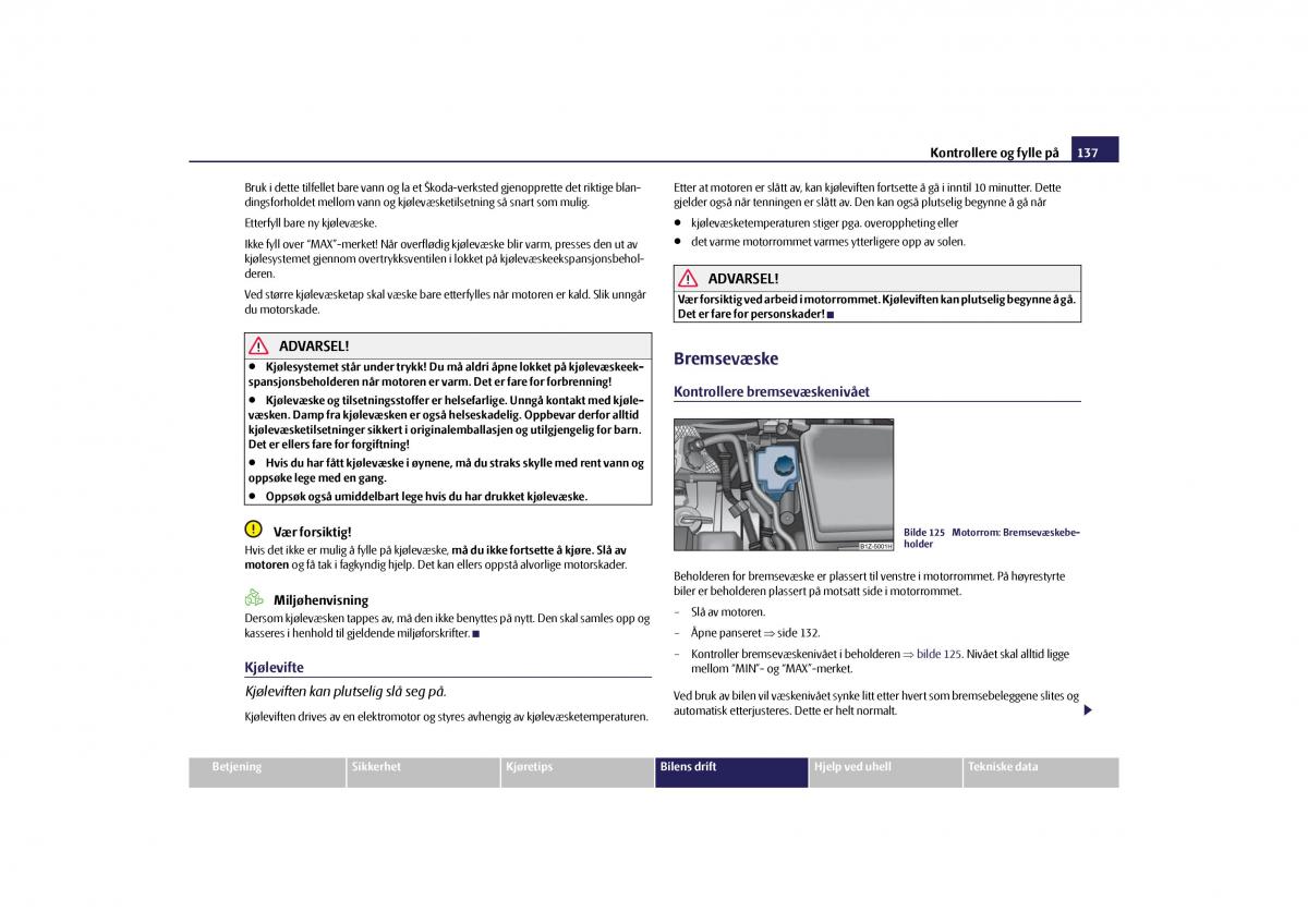 Skoda Octavia II 2 bruksanvisningen / page 138