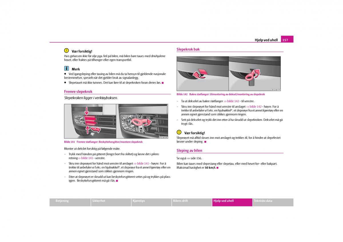 Skoda Octavia II 2 bruksanvisningen / page 158