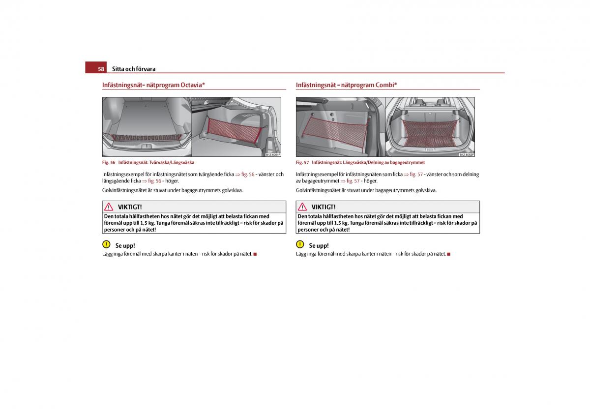 manual  Skoda Octavia II 2 instruktionsbok / page 59