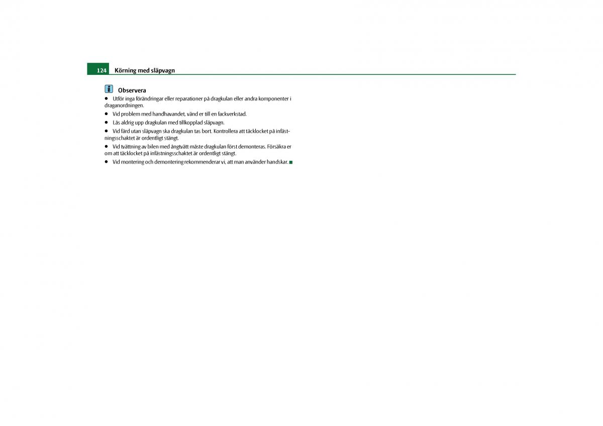 manual  Skoda Octavia II 2 instruktionsbok / page 125